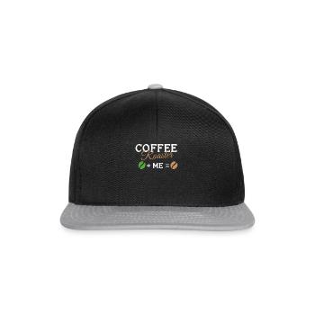 Kafffee Rösten Geschenk - Snapback Cap - Schwarz/Grau - Vorne