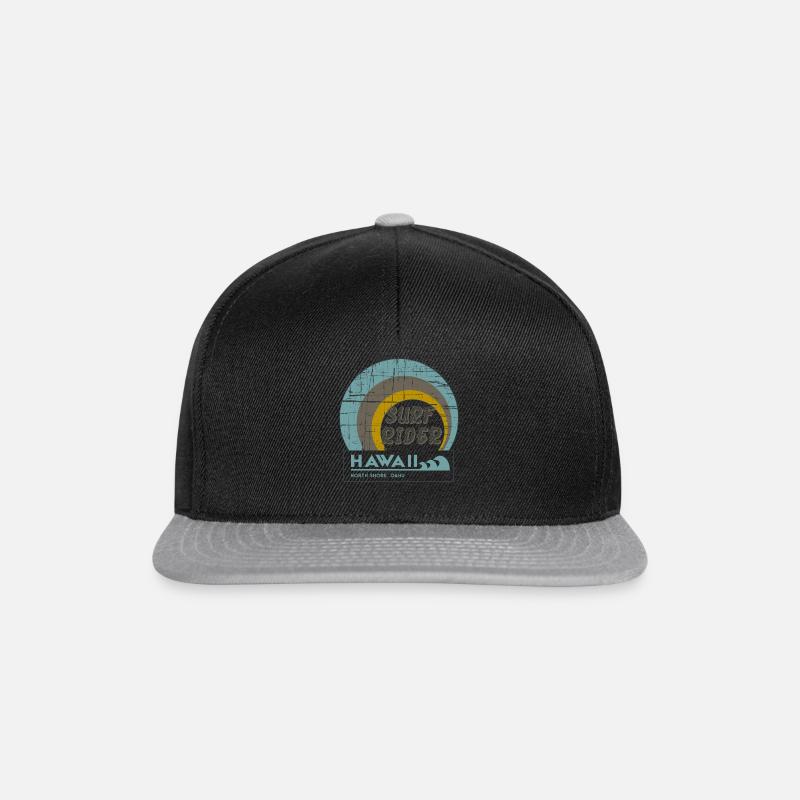 Surfreiter Hawaii Ozean - Snapback Cap - Schwarz/Grau