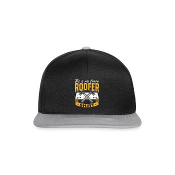 Ceci est mon couvreur fou chemise toiture couvreur fou - Casquette snapback - noir/gris - Devant