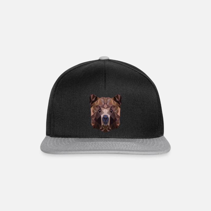 Polygon Bear-Coolest Bear - Snapback Cap - black/grey
