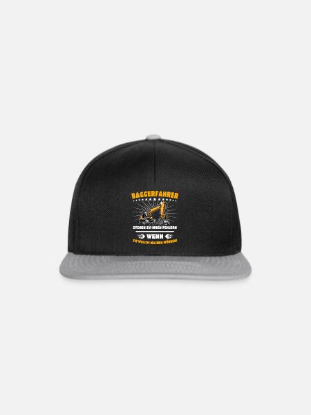 Baggerfuehrer Baggerfahrer - Snapback Cap - Schwarz/Grau