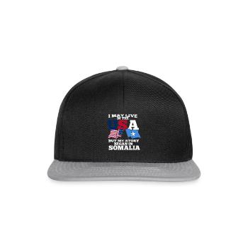 Somalia - Snapback Cap - Schwarz/Grau - Vorne
