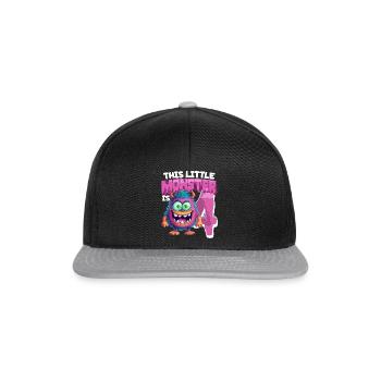 Dieses Kleine Monster Ist 4 - Vier Jahre - 4. - Snapback Cap - Schwarz/Grau - Vorne