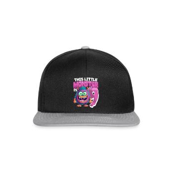 Ce petit monstre a 9 - neuf ans - 9. - Casquette snapback - noir/gris - Devant