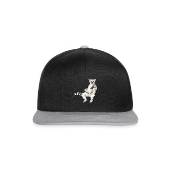 Lemur Catta Ring-tailed lemur - Snapback Cap - black/grey - Front