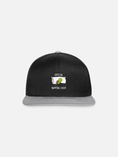 Official Napping Shirt Schildkröte - Snapback Cap - Schwarz/Grau
