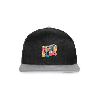 �berstimulierte MOMS Club Frauen �berstimuliert �b - Snapback Cap - Schwarz/Grau - Vorne