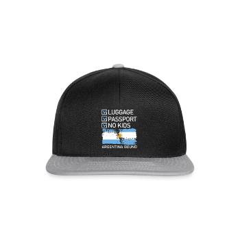 Luggage Passport No Kids Argentina Bound - Snapback Cap - black/grey - Front