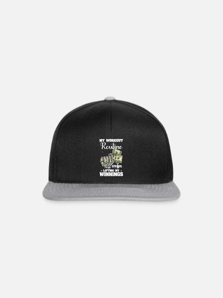 Casino Gambler Gambling - Snapback Cap - Schwarz/Grau