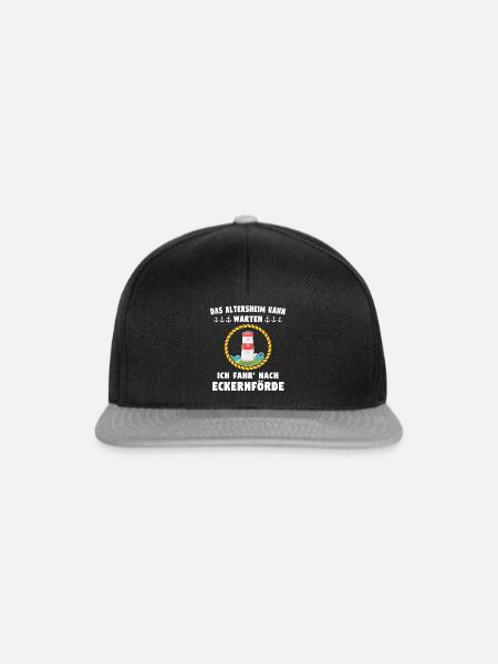 Eckernförde Spruch - Snapback Cap - Schwarz/Grau