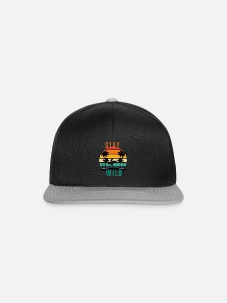 stay wild - Snapback Cap - Schwarz/Grau