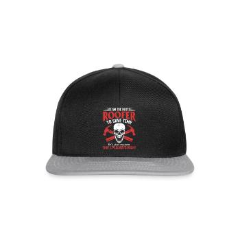 Je suis le meilleur couvreur pour gagner du temps - Funny Roofer R - Casquette snapback - noir/gris - Devant