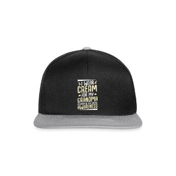 I wear cream for my grandma degenerative - Snapback Cap - black/grey - Front