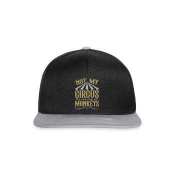 Not My Circus Not My Monkeys Work - Snapback Cap - black/grey - Front