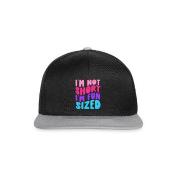 Je ne suis pas petit je suis de taille amusante - Casquette snapback - noir/gris - Devant