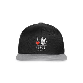 J’ADORE LA BIÈRE D’ART - Casquette snapback - noir/gris - Devant