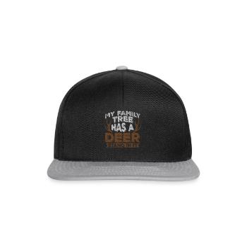 My Family Tree Has A Deer Stand In It Jäger Jagd - Snapback Cap - Schwarz/Grau - Vorne