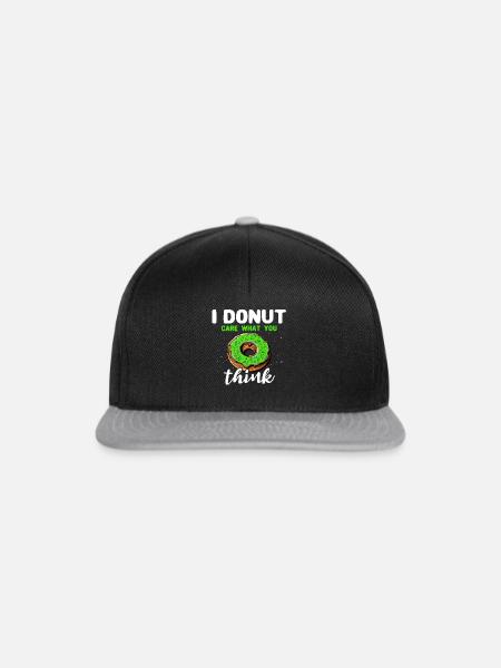 Donuts Sprüche Doughnuts - Snapback Cap - Schwarz/Grau