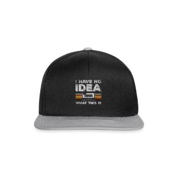 Je n’ai aucune idée de ce que c’est cassette - Casquette snapback - noir/gris - Devant