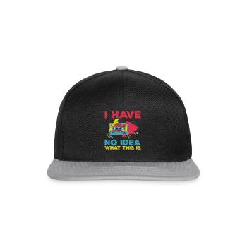 Je n’ai aucune idée de ce que c’est cassette - Casquette snapback - noir/gris - Devant