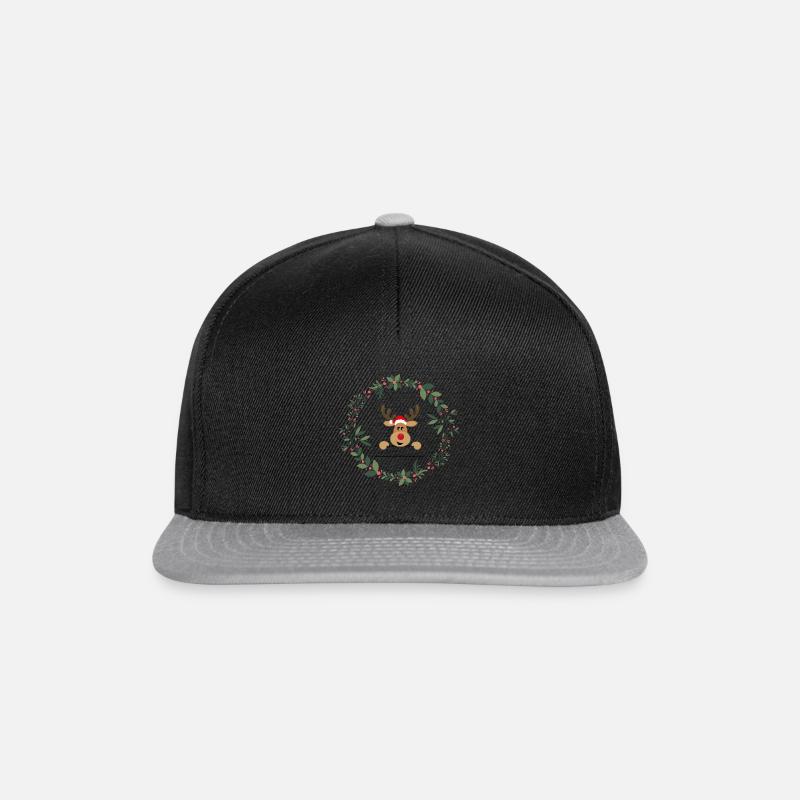 Reindeer Advent Wreath - Snapback Cap - black/grey