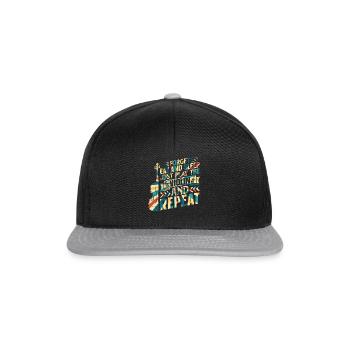Forget Eat And Sleep Just Play The Violin Violinis - Snapback Cap - Schwarz/Grau - Vorne