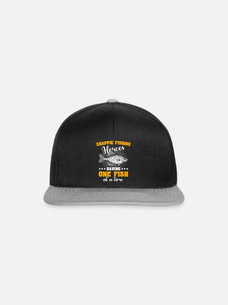 Crappie Fishing - Snapback Cap - Schwarz/Grau