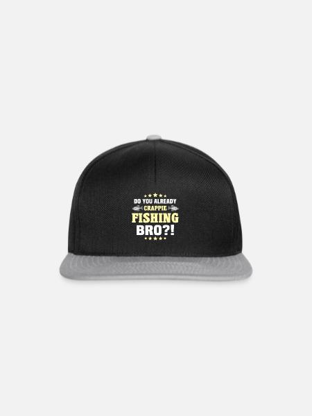 Sonnenbarsch Crappie Fishing - Snapback Cap - Schwarz/Grau