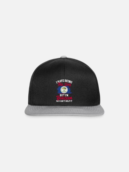 Belize Flagge Belizer - Snapback Cap - Schwarz/Grau