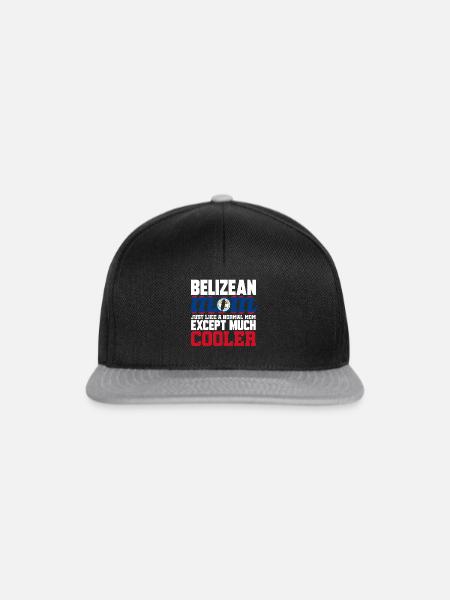 Belize Flagge Belizer - Snapback Cap - Schwarz/Grau
