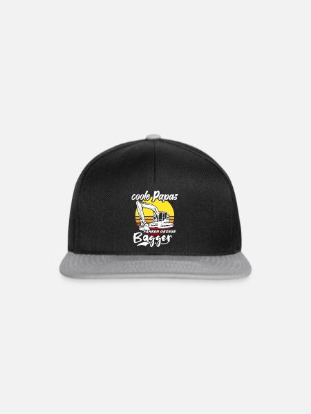 Baggerfahrer Papa - Snapback Cap - Schwarz/Grau