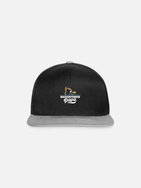Baggerfahrer Papa - Snapback Cap - Schwarz/Grau