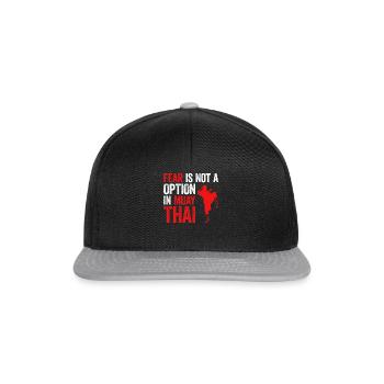 Boxe Muay Thaï - Casquette snapback - noir/gris - Devant