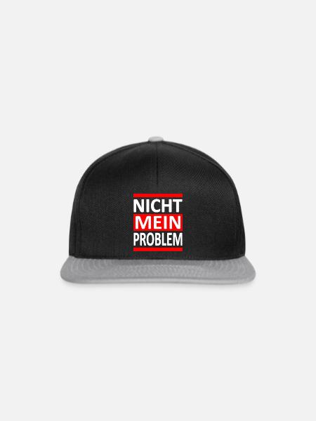 Nicht Mein Problem - Vers.1 - Snapback Cap - Schwarz/Grau