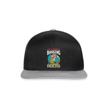 I Love Banging Rocks 2 - Snapback Cap - Schwarz/Grau - Vorne
