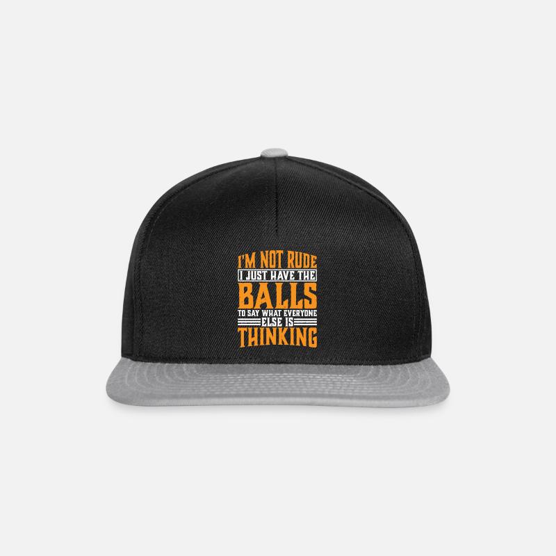 Les couilles pour dire ce que tout le monde pense 3 - Casquette snapback - noir/gris