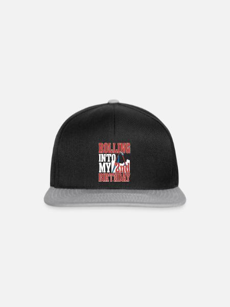 Achterbahn Rollercoaster Freizeitpark - Snapback Cap - Schwarz/Grau