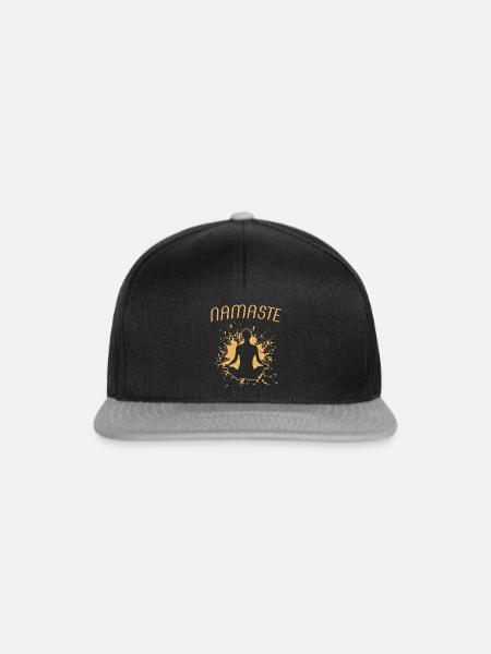Yogasitz, Namaste, Yoga - Snapback Cap - Schwarz/Grau