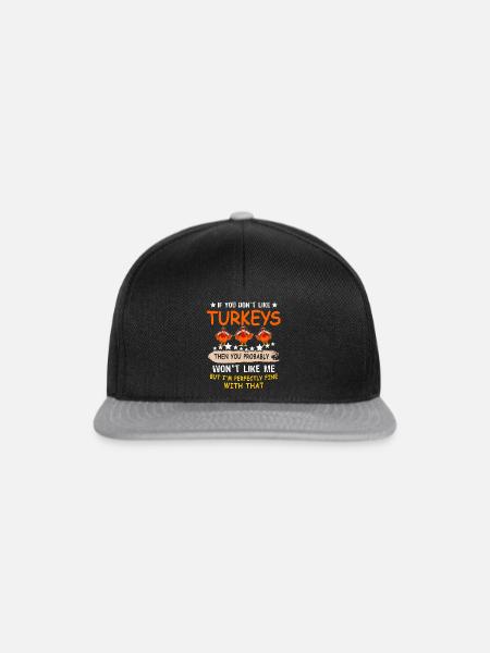 Truthahn Erntedankfest - Snapback Cap - Schwarz/Grau