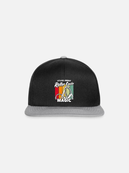 Achterbahn Roller Coaster - Snapback Cap - Schwarz/Grau
