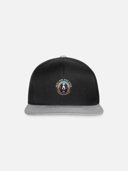 Hunde-Papa Hunderasse Englisch Springer-Spaniel - Snapback Cap - Schwarz/Grau