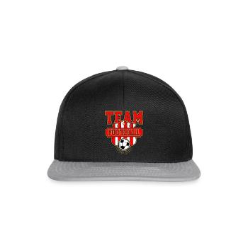 Football d’équipe - Casquette snapback - noir/gris - Devant