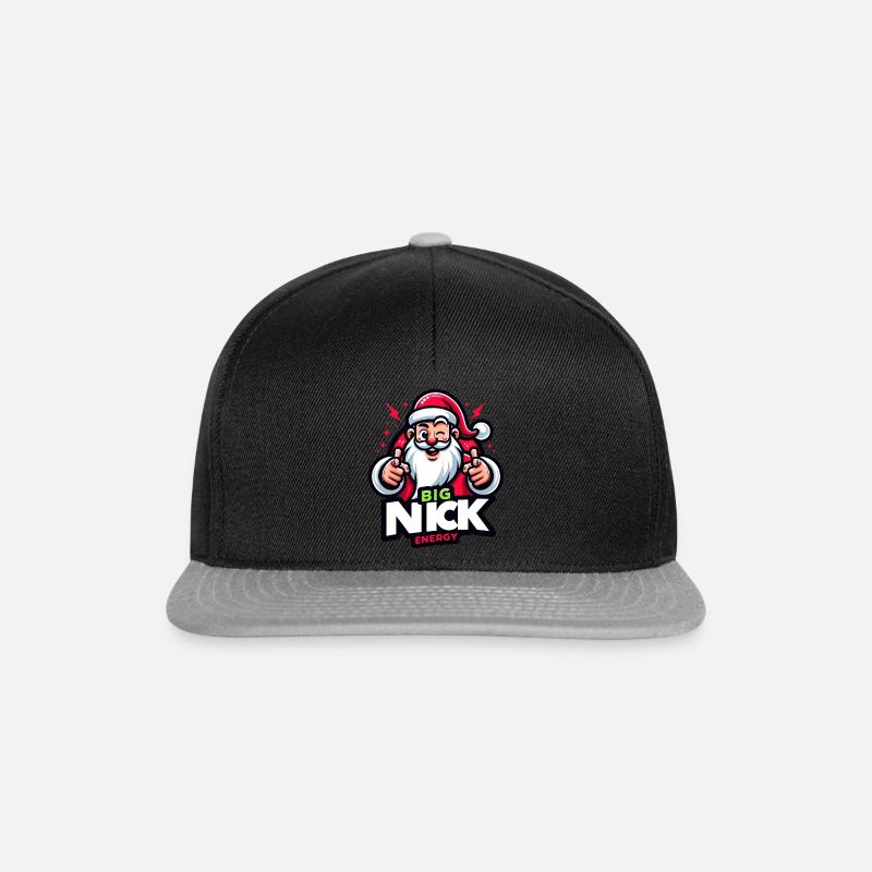 Fröhlicher Santa - Snapback Cap - Schwarz/Grau