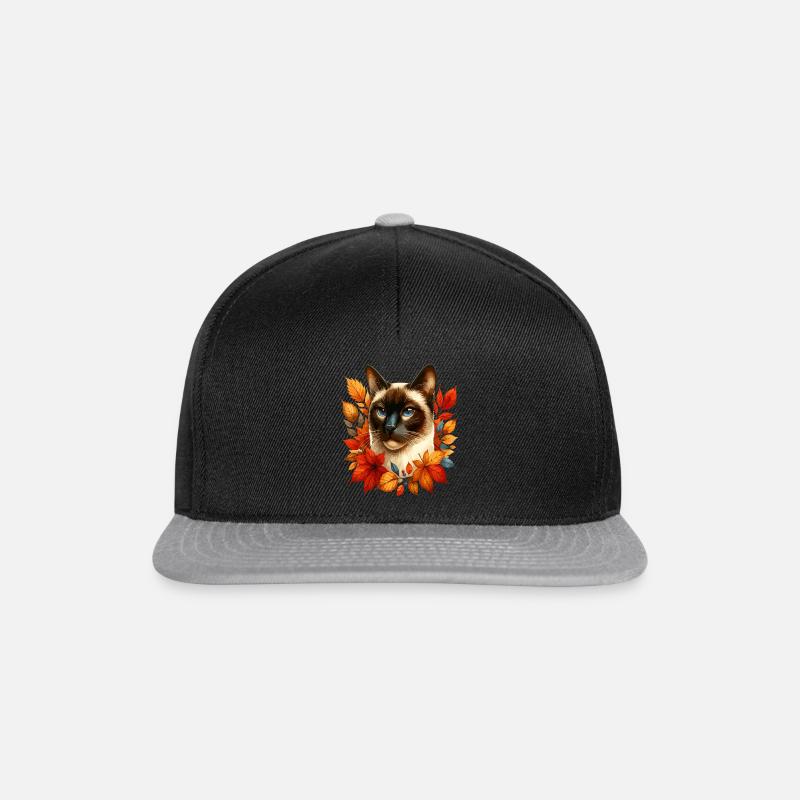 Chat d’automne - Casquette snapback - noir/gris