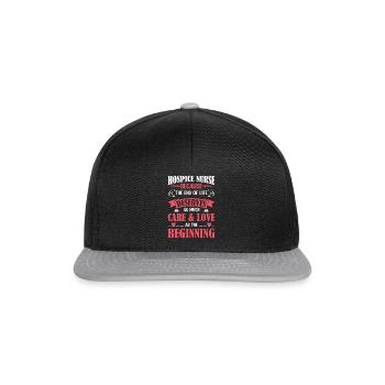 Geriatric Nurse Nursing Hospice Nurse - Snapback Cap - Schwarz/Grau - Vorne