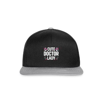 Cute Doctor Lady - Hospital Doctor Lady - Snapback Cap - black/grey - Front