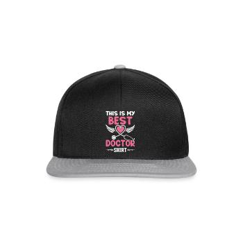 This Is My Best Doctor Shirt Emergency Doctor - Snapback Cap - black/grey - Front