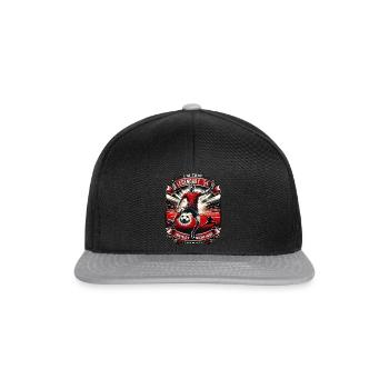 Legendärer 1955er Jahrgang Fussball Geschenk - Snapback Cap - Schwarz/Grau - Vorne