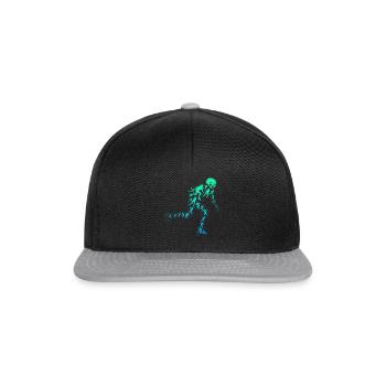Roller Skating Silhouette Roller Skater - Snapback Cap - black/grey - Front
