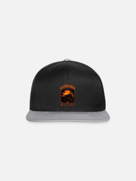 Eisenbahner Triebfahrzeugführer Modelleisenbahn - Snapback Cap - Schwarz/Grau